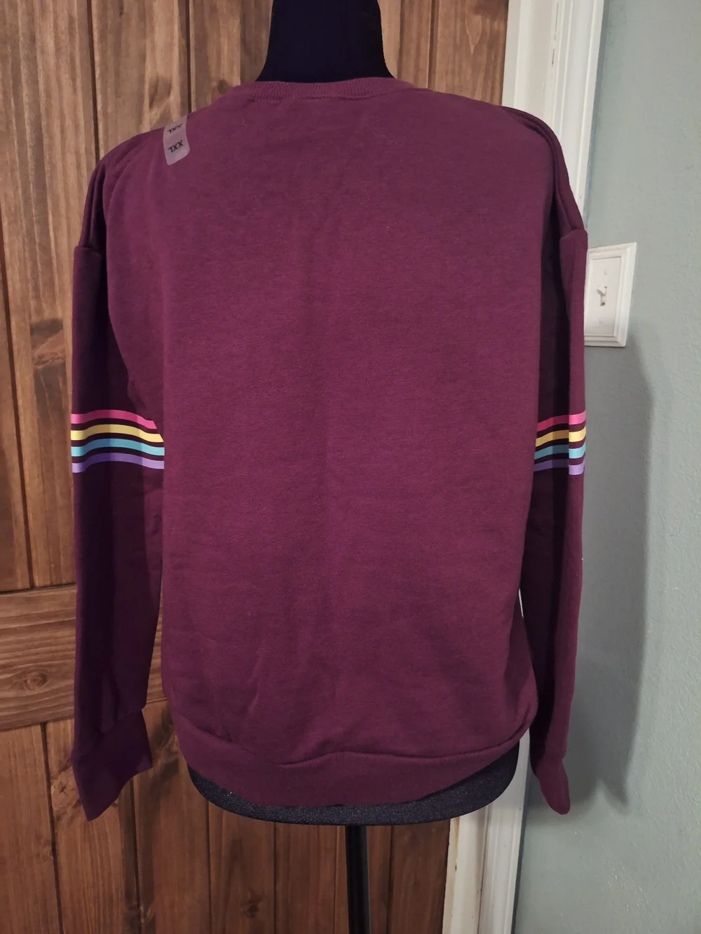 Flawless 25 Sequin Accent Girls Sweater - Burgundy NWT